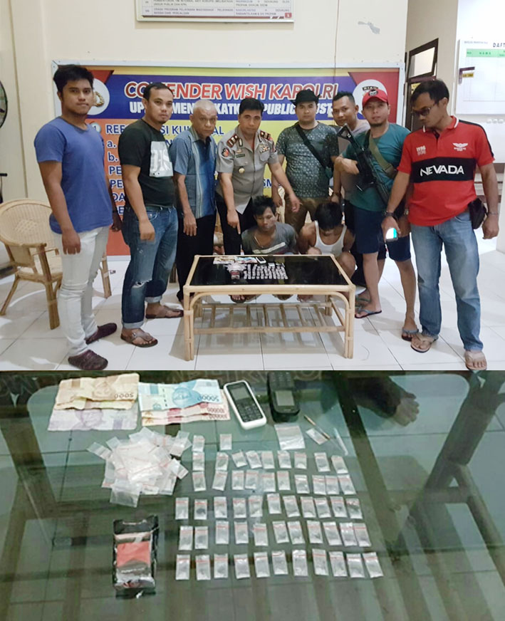Dua Bandar Sabu Diringkus Polsek Perhentian Raja 